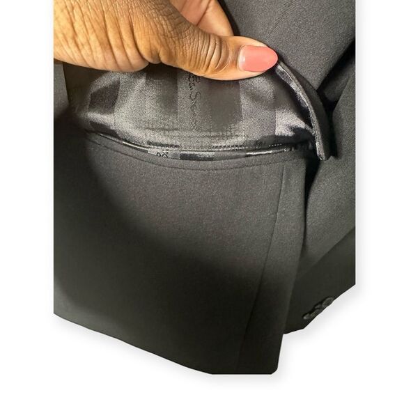 Ben Sherman Blazer Mens 42R Black Tailored Classic Fit Stretch Two-Button Jacket - Picture 5 of 6